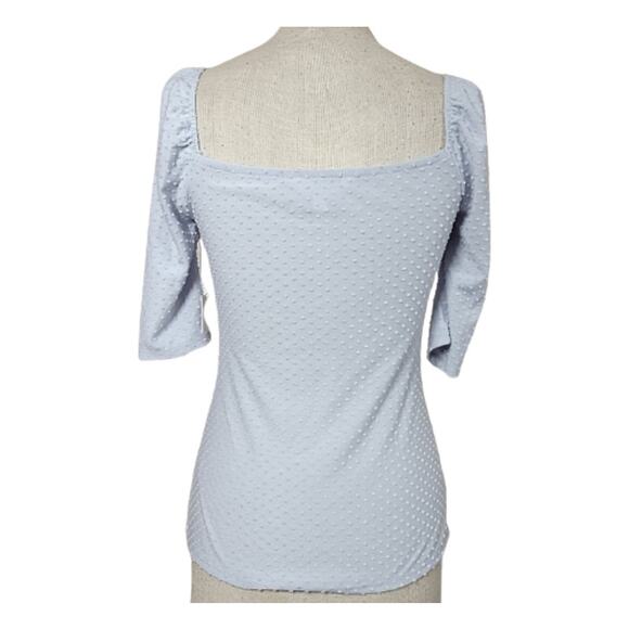 Light Blue Square Neck Blouse Size XS - Picture 2 of 5